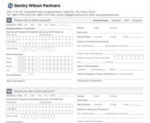 Account Application GentryWilson